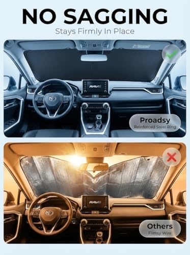 Proadsy Custom Fit Car Windshield Sun Shade for 2021-2026 Volkswagen ID.4 - Image 6