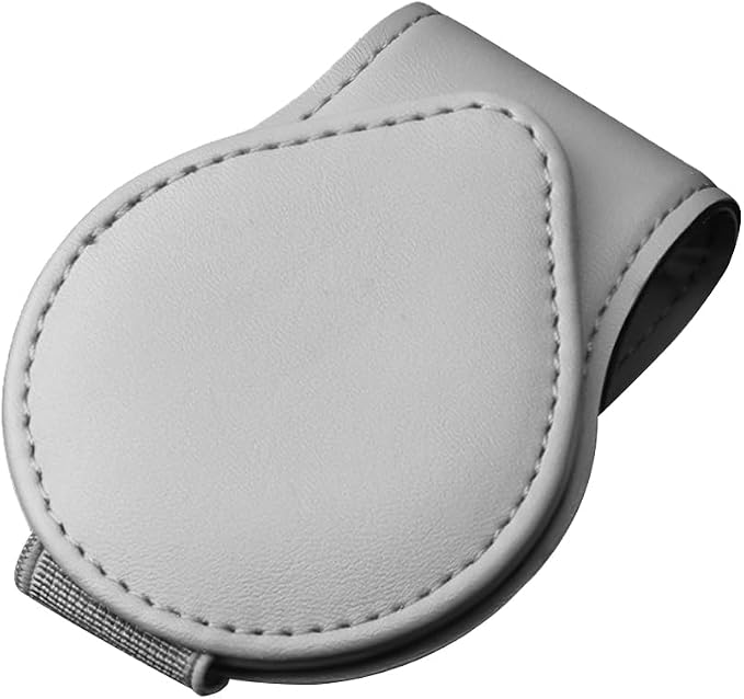 Sunglasses Holder for Car Visor, Magnetic Leather Sun Visor Eyeglasses Hanger & Ticket Card Clip, for Most Cars - Image 7