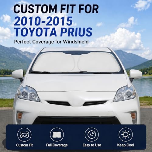 Custom Fit Windshield Sun Shade for Toyota Prius 2010-2015 - Image 3