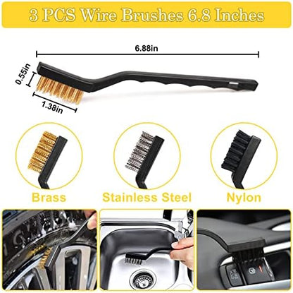 TTRCB 27Pcs Car Detailing Kit, Car Detailing Brush Set, Auto Detailing Drill Brush Set, Car Detailing Brushes, Car Wash Kit, Car Accessories, Car Cleaning Tools Kit for Interior, Exterior, Wheels - Image 5