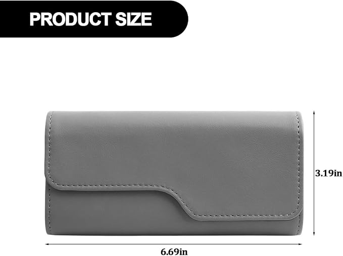 Sunglass Holder for Car Visor, Eyeglass Storage Case (Gray) | Vehicle Eyeglass Hanger Protective Storage Case, Automotive Interior Sun Visor Glasses Organizer Box, Universal Fit - Image 2