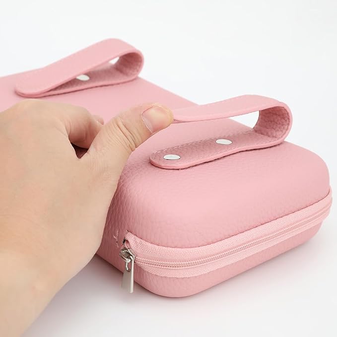 Car Tissue Holder, Sun Visor Tissue Holder, Zipper Car Visor Napkin Holder, PU Leather Backseat Tissue Case for Auto Vehicle (Pink) - Image 8