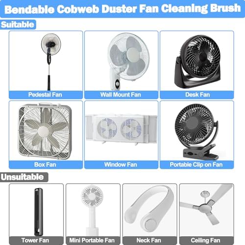 XANGNIER Fan Cleaning Brush Dust Removal Tool Kit,Bendable,6 Pcs - Image 3