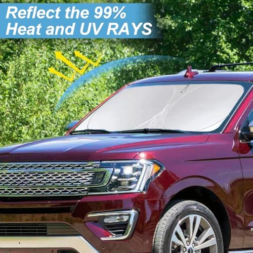 Windshield Sun Shade for Ford Expedititon 2018-2023 2024 2025 Sun Visor - Image 2