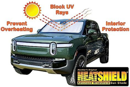 HeatShield, The Original Windshield Sun Shade, Custom-Fit for Toyota 4Runner SUV w/Rear View Mirror Cutout 1996, 1997, 1998, 1999, 2000, 2001, 2002 Gold Series - Image 3