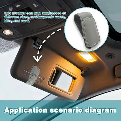 Sunglass Holder for Car, Ticket Holders and Glasses Frames, Compatible with Most Cars, Trucks and SUV (1, Gray) - Image 3
