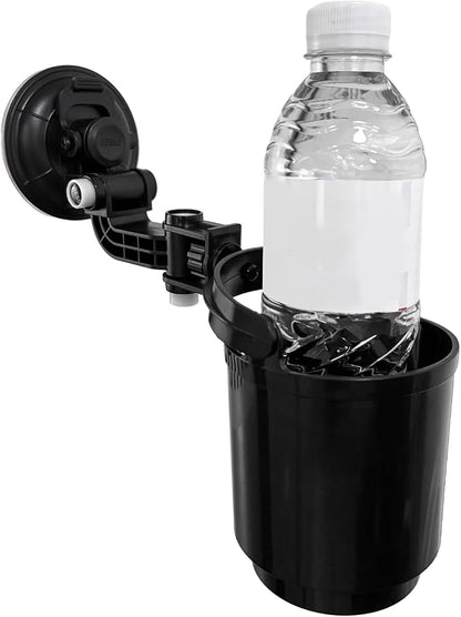 Recessed Folding Cup Drink Holder, Premium Quality Sturdy Folding Car Console Bottle Can Holder, Adjustable Automotive Drink Holder with Suction Cup, Car Accessories by Sylvil