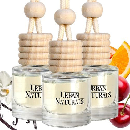 Urban Naturals Car Air Freshener Diffuser 3 Pack - Timeless Classics Essentials Scent, 45+ Days Long Lasting Fragrance, Made in USA, Glass & Wood, Hanging Design + Vent Cip, Easy To Use by UrbanNaturals