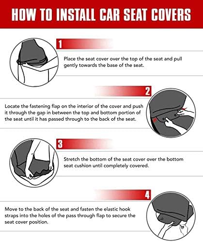 Floral Hummingbird Seat Covers for Car, Universal Stretchy Cars Front Seat Protectors Cover, Women Car Accessories Decoration Saddle Blanket for Bucket Seat, Set of 2 - Image 6