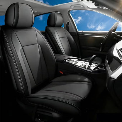 Car Seat Covers Full Set Custom Fit For Hyundai Kona 2018-2026 ,Black | Premium Faux Leather, Waterproof, Anti-Slip, Airbag Compatible, Breathable, Car Seat Protectors, 2 Rows 5 Seats by Unknown