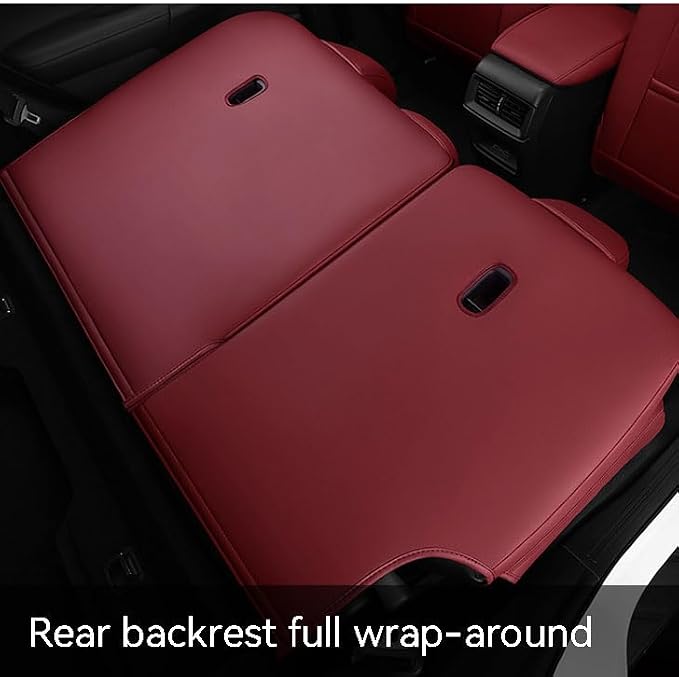 CocheFamilia CRV Seat Covers Custom Fit for Honda CRV 2023 2024 2025 2026 Leather Car Seat Cover Full Set for Trucks SUV,Waterproof Car Seat Cushion,Faux Leather (Burgundy) - Image 4