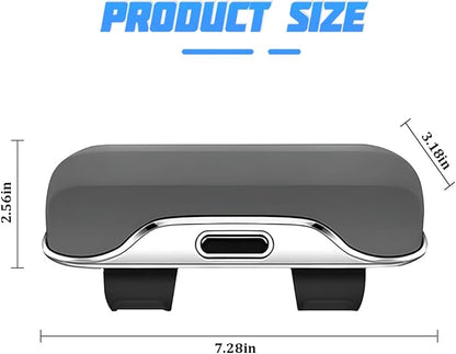 Sunglasses Holder for Car Sun Visor, Convenient Vehicle Visor Eyeglasses Organizer Case, Automotive Interior Glasses Hanger Protective Storage Box, Universal for Vehicles (Gray) - Image 2
