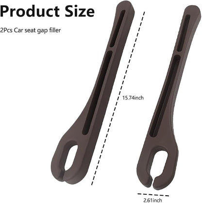Stacool [2026 Upgrade] 2PCS Car Seat Gap Filler with Phone Holder,Multi-Function Car Side Seat Gap Filler for Prevent Items Falling,Universal Car Seat Organizer Car Accessories (Brown) - Image 2