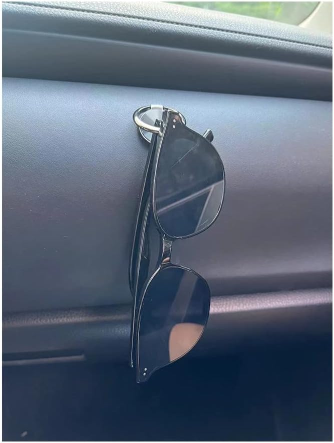 Sunglass Holder for Car Dash,Eyeglasses Hanger for car,Cell Phone Holder Stand,Mini Hanger for Mask Car Dashboard,Glasses Holder for Car,Home,Office,etc (black) - Image 2
