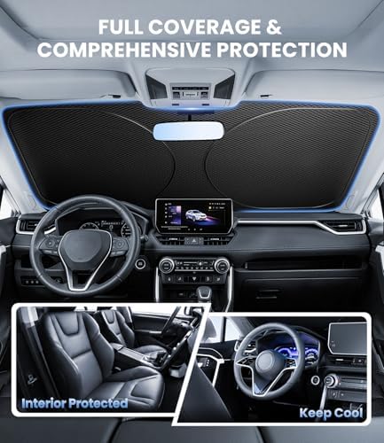 Zanch Windshield Sun Shade for for Van, 75" × 37" - Image 5