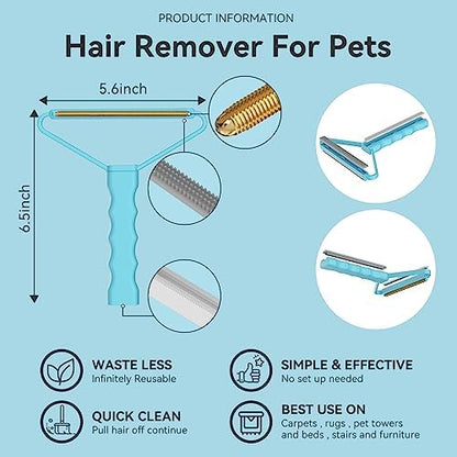 Pet Hair Remover, Dog Cat Carpet Rake, Lint Remover Shaver for Sofas 3-Pack - Image 4