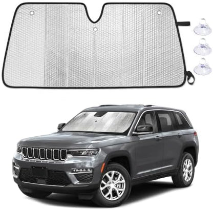 EcoNour Foldable Sun Shade Fit for Jeep Cherokee 2011-2024 2025 2026 by EcoNour