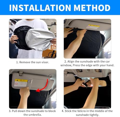 Front Windshield Sun Shade Custom Fit for Toyota Supra 2020-Present Sunshade Foldable UV Ray Reflector Sun Visor Protector Accessories Shield Cover Reflective (for Toyota Supra 2020-Present) - Image 6