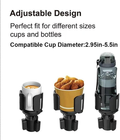 Car Cup Holder Expander, Cup Holder Extender Adapter with Expandable Arm and Offset Adjustable Base - Image 4