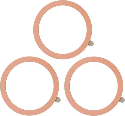 TENOC Universal Metal Ring Sticker, 3Pcs, Rose Gold | Compatible with iPhone/Samsung/Android Cellphones, Magnetic Phone Charger/Mount/Holder Conversion by TENOC