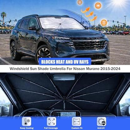 Car Windshield Sun Shade Umbrella for Nissan Murano 2015-2024 - Image 3