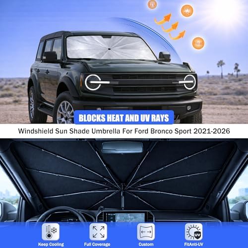 Car Windshield Sun Shade Umbrella for Ford Bronco Sport 2021-2026 - Image 3