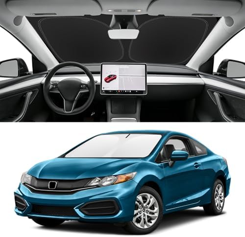 Custom Fit Windshield Sun Shade for Honda Civic 2012-2015 by SLOGENTO