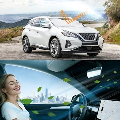 Windshield Sun Shade for 2015 2016 2017 2018-2024 Murano Foldable - Image 6