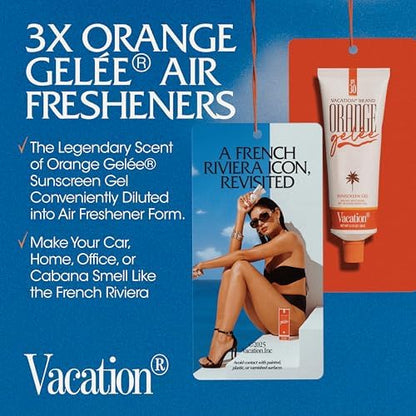 Vacation Car Air Freshener 3-Pack, Orange Gelée Scent - Image 2