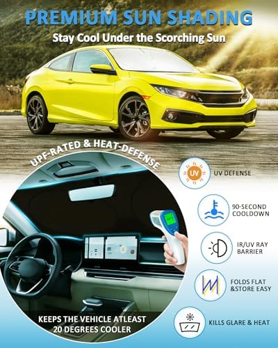 Sun Shade for Honda Civic 2022-2026 Windshield Sunshade Window Shield - Image 2