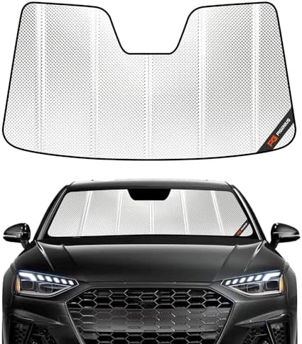Pigenius Windshield Sun Shade for Audi A4 2017-2025, Audi S4 2017-2025, Reflective Aluminum Film Front Window Sunshade-B by Pigenius
