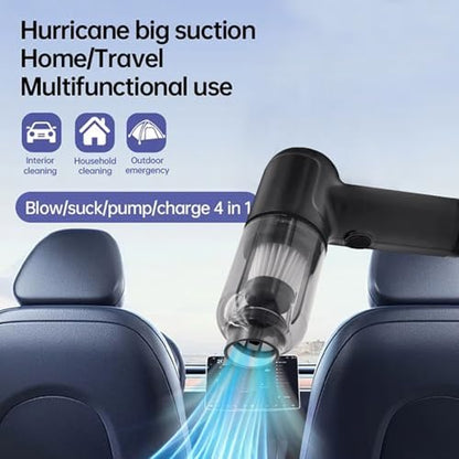 Handheld Car Vacuum Cleaner,Portable Small Cordless Air Duster,5000Pa Mini Rechargeable Dust Buster,4-in-1 High Power Hand Detail Blower Kit with Multi-Nozzles for Car, Home, Office, Pet - Image 2