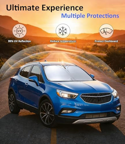 Windshield Sun Shade for 2013-2019 Buick Encore Accessories - Image 3