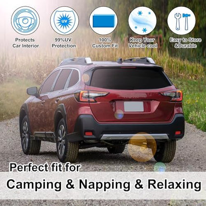 TINGLU Window Shades for Subaru Outback Wagon 2010-2014 Accessories Car Side Full Windows Windshield Sun Shade Sun UV Rays & Privacy Protection for Camping,Napping,and Relaxing 8PCS - Image 6