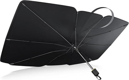 Car Sun Shade for Windshield, 51.2"x28.3" Foldable Auto Sun Visor Protective Umbrella UV Rays Protection, Universal Windshield Sunshade Umbrella Keep Cool for Car SUV MPV (Standard) by Unknown