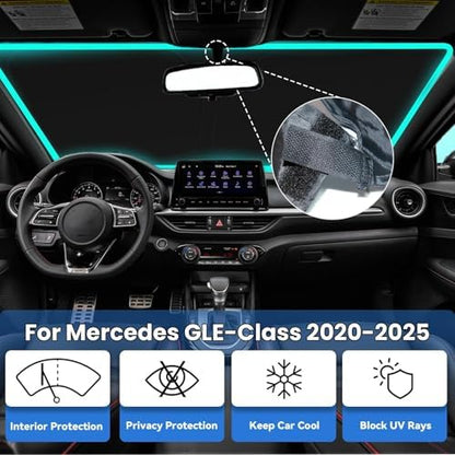 Windshield Sun Shade for 2020-2025 Mercedes Benz GLE SUV 350 450 - Image 2