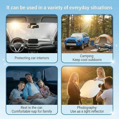 for Chevy Silverado 1500 Sun Shade Windshield Cover - Custom Fit Silverado 1500 Accessories 2019-2025 2026 Sunshade Foldable UV Protection & Heat Shield Sun Visor Accessories - Image 4