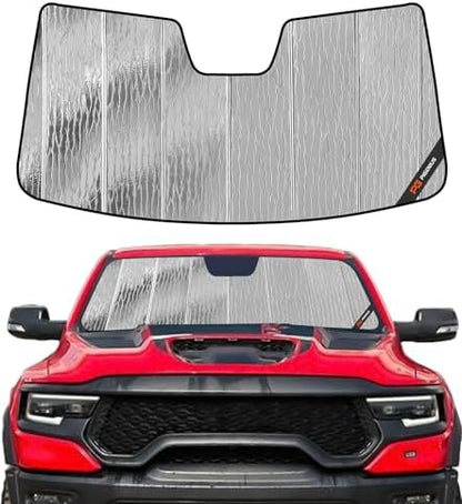 Pigenius Windshield Sun Shade for Ram 1500 2019-2024 with 10 inch Wide Sensor - AstraGuard by Pigenius