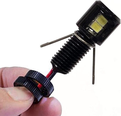 Oznium Side View LED Bolt - 12V LED Side Emitting Light for Bumper, Grille, Cars Interior, Dash, Ambient Lighting, Motorcycle with Aluminum Housing & Screw Nut (8 mm Black, Red LED), 2-PACK - Image 3