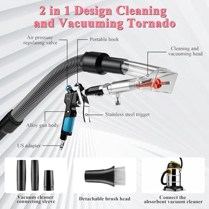 2in1 Car Cleaning Gun Detailing Dry Air Blow Gun & Vacunm Gun for Car - Image 4