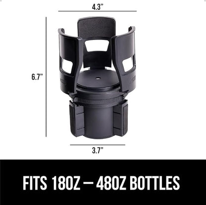 GORILLA GRIP Patent Pending Adjustable Car Cup Holder Expander, 2 PK, Keeps Water Bottle Secure, Expands to Fit 18 to 48 oz Bottles, Yeti, Owala, Stanley with Handle, Coffee Mug Insert for Cars, Black - Image 9