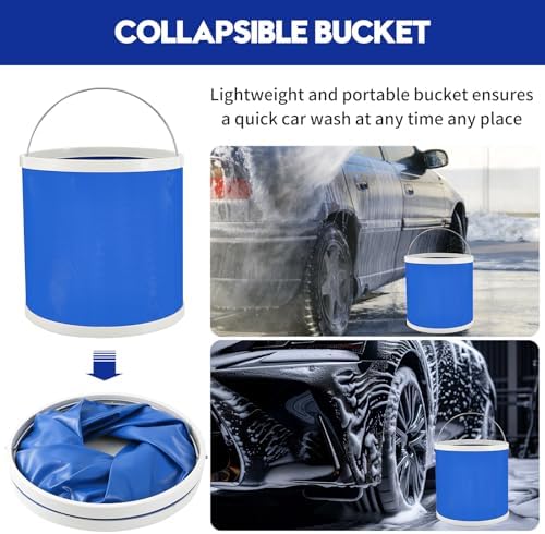 Qydipclin 39Pcs Car Detailing Kit, Car Detailing Brush Set, Car Wash Cleaning Kit, Car Detailing Brushes, Professional Car Care Kit for Interior Exterior Wheels, Blue - Image 5