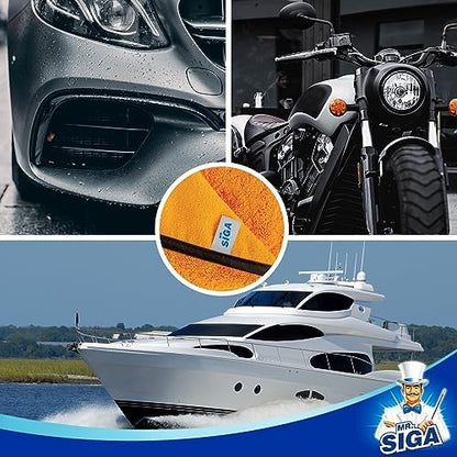 MR.SIGA Professional Microfiber Towels for Cars, Scratch Free, 12 Pack - Image 4