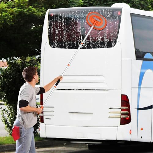 Ordenado 62" Car Wash Brush Kit Mitt Mop Sponge with Long Handle Chenille Microfiber Car Cleaning Brush Kit Supplies Car Washing Mop Kit Car Care Kit of Scratch-Free Replacement Head for Car RV Truck - Image 5