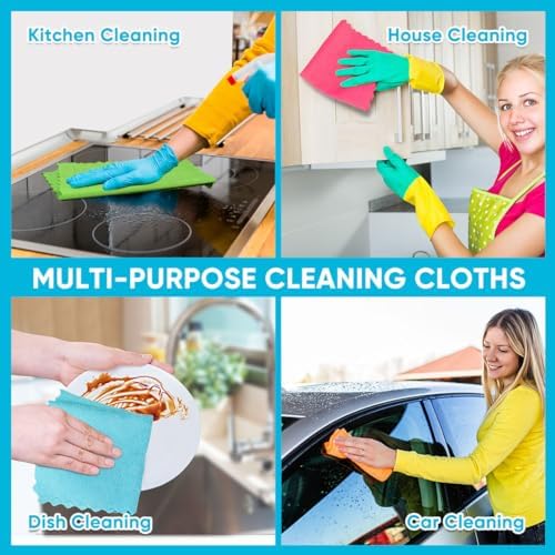 Orighty Microfiber Cleaning Cloth Bulk, 50 Pack Cleaning Rags 12x11 inch - Image 6