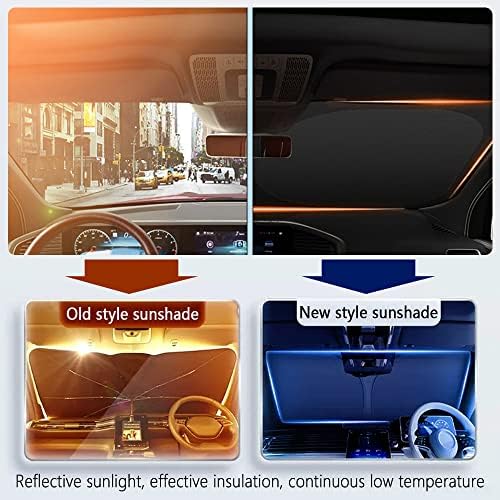 300T Thickened Sunshade for Car Windshield,Windshield Sun Shade for Blocking 99% Sunlight & Heat,Summer Cars Essentials Sun Cover for Car Windshields Fits Small Truck,SUV (XL: 63x33 inch) - Image 3