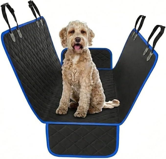 Blue XL Dog Car Hammock Back Seat Cover, Waterproof Backseat Cover Protector for Truck Bench Rear of Sedans or SUVs, Essential Pet Supplies Vacuum or Wipe Clean, Machine Washable by ActivePets