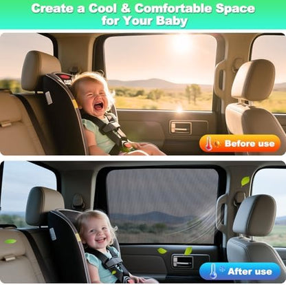 f150 Window Shades 2015-2020, Rear Side Mesh, 2PCS - Image 6