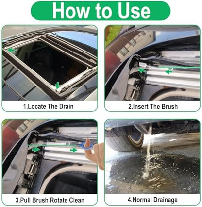 Auto Sunroof Drain Cleaning Tool, 196 Inch Flexible Tube Cleaning Brush - Image 5