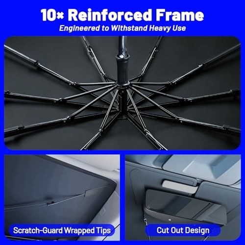 Windshield Sun Shade Umbrella for Toyota Tacoma 2016-2026 Front Window - Image 6